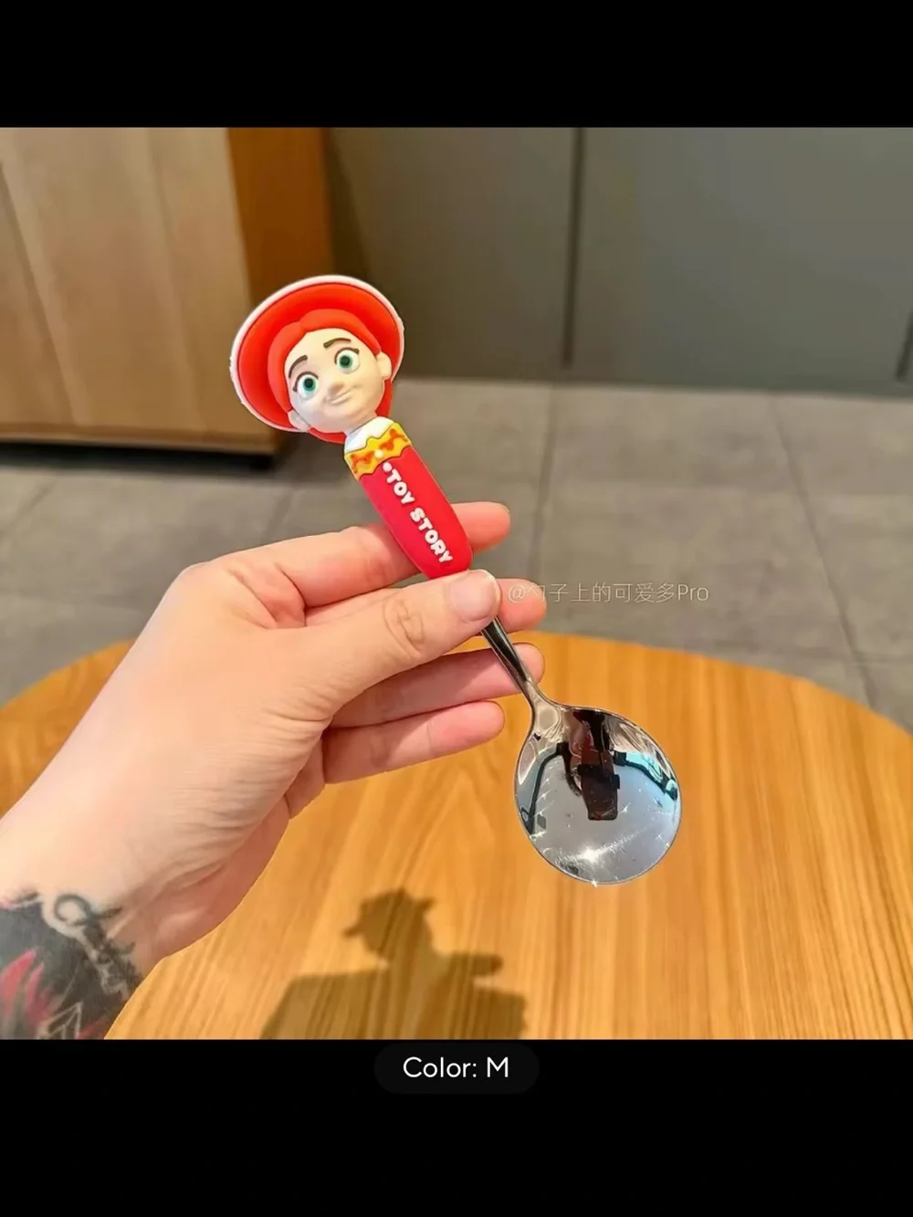 Disney Red Jessie Kids Fork and Spoon Set with Case